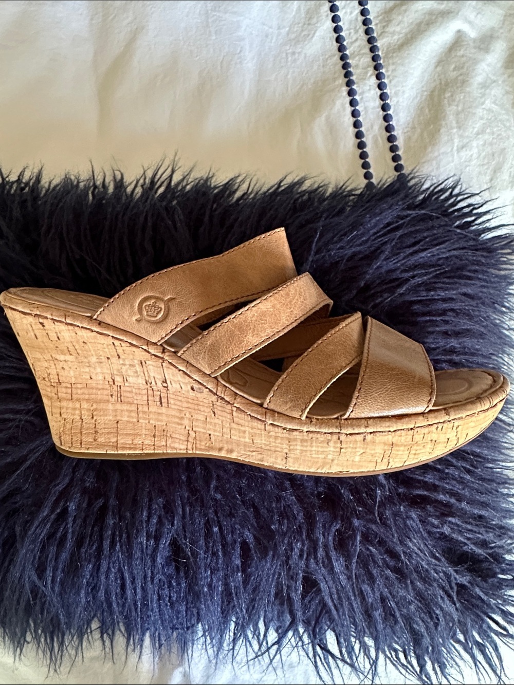 Born Tan Multi-Strap Slide Sandals - Picture 2 of 4